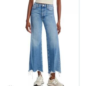 MOTHER Superior The Tomcat Roller Chew Hem High Rise Wide Leg Jeans Size 30
